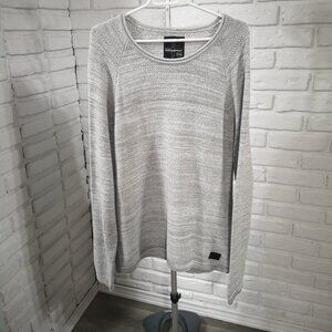 Projek Raw Men's Size XL Light Grey Straight loose Fit Round Neck Sweater